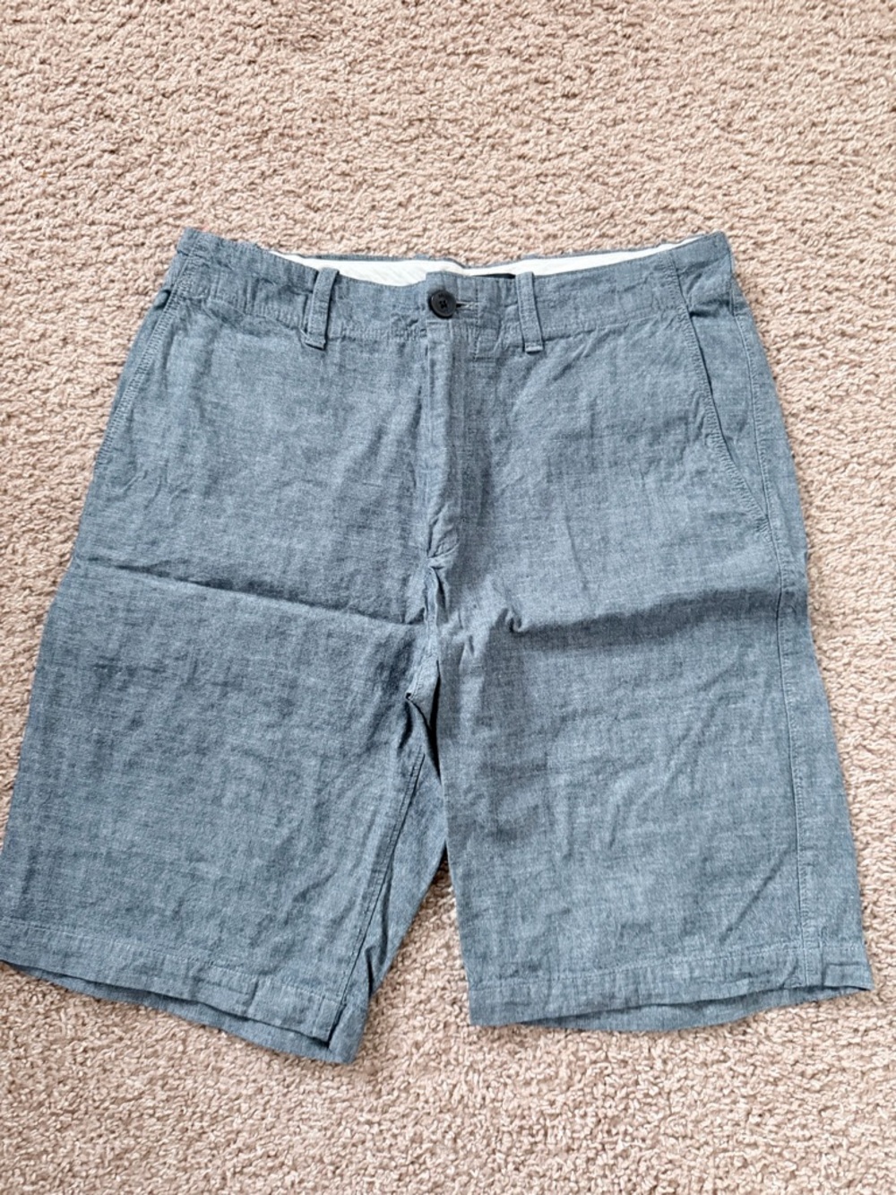 Banana Republic Chino Shorts Men's Blue 100% Cotton Casual in Light Blue W31